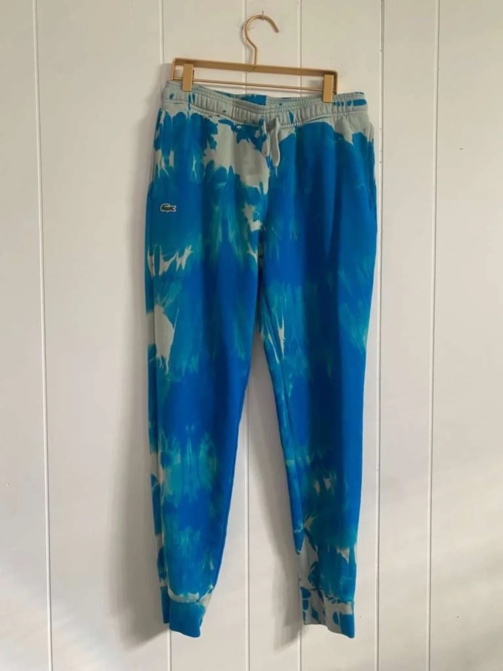 Lacoste Sport Tie Dye Jogger‎ Sweatpants Unisex Medium Blue Streetwear athletic